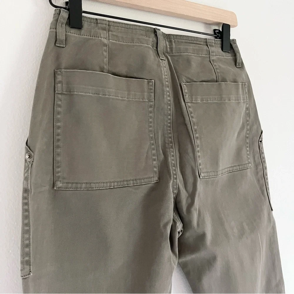 NWT Pistola Women’s Lace‎ Up Ankle Crop Length Pants Green Size 25